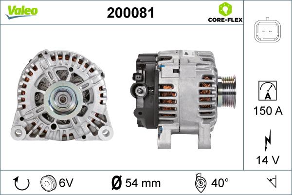 Valeo 200081 - Генератор avtolavka.club