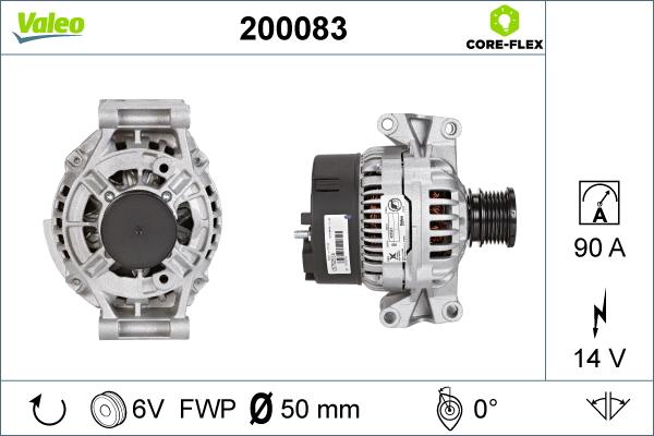 Valeo 200083 - Генератор avtolavka.club