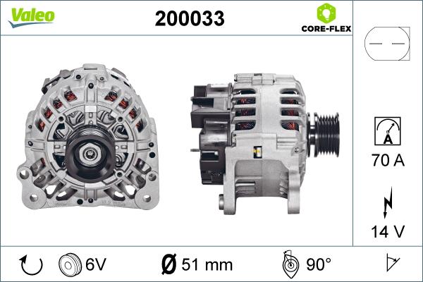 Valeo 200033 - Генератор avtolavka.club