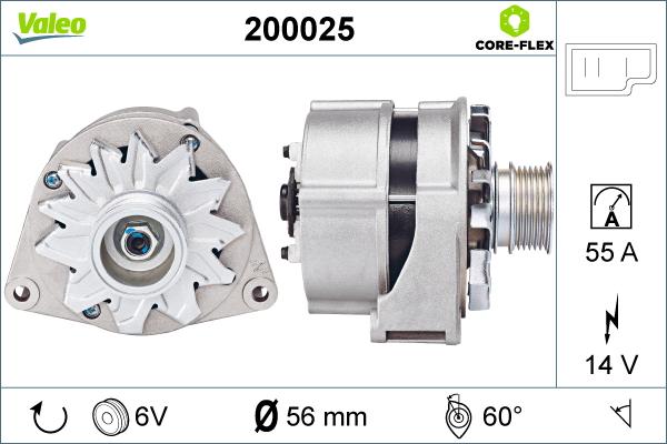 Valeo 200025 - Генератор avtolavka.club