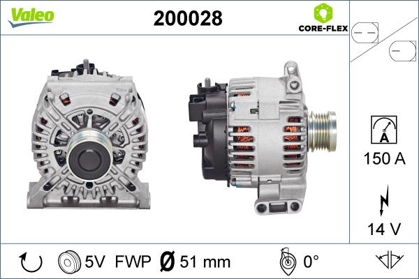 Valeo 200028 - Генератор avtolavka.club