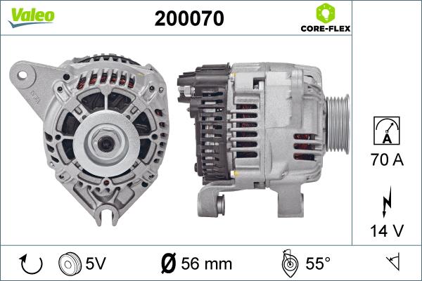 Valeo 200070 - Генератор avtolavka.club