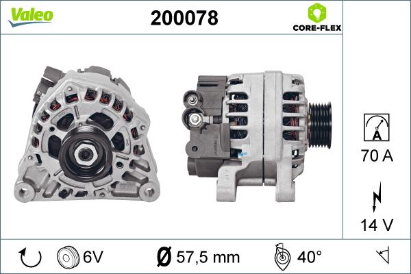 Valeo 200078 - Генератор avtolavka.club