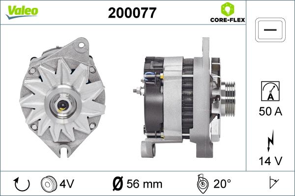 Valeo 200077 - Генератор avtolavka.club