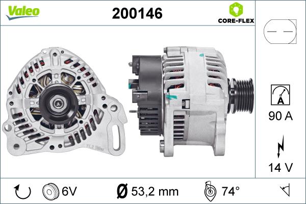 Valeo 200146 - Генератор avtolavka.club