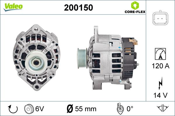 Valeo 200150 - Генератор avtolavka.club