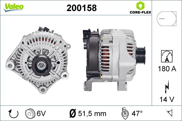 Valeo 200158 - Генератор avtolavka.club