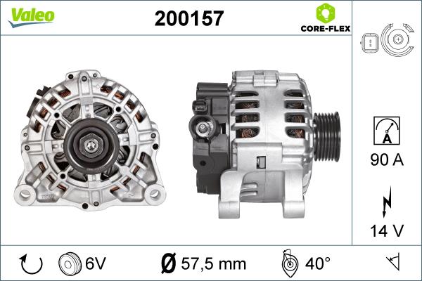 Valeo 200157 - Генератор avtolavka.club