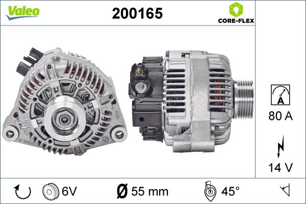 Valeo 200165 - Генератор avtolavka.club