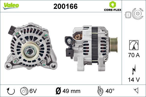 Valeo 200166 - Генератор avtolavka.club