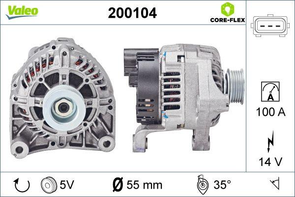 Valeo 200104 - Генератор avtolavka.club