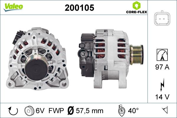 Valeo 200105 - Генератор avtolavka.club