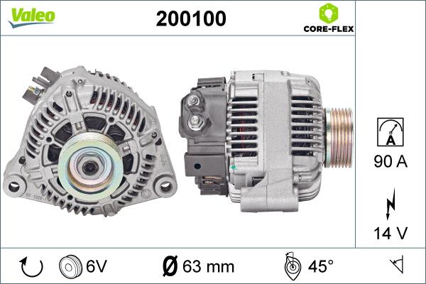 Valeo 200100 - Генератор avtolavka.club