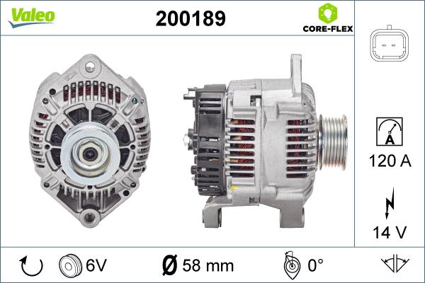 Valeo 200189 - Генератор avtolavka.club