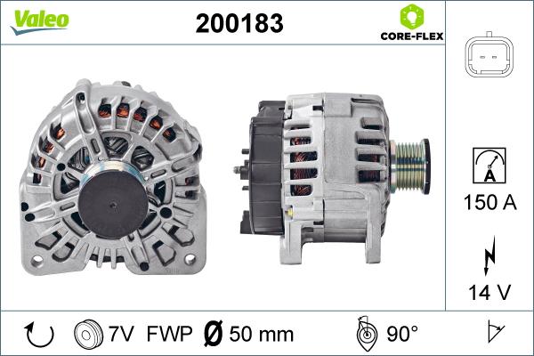 Valeo 200183 - Генератор avtolavka.club