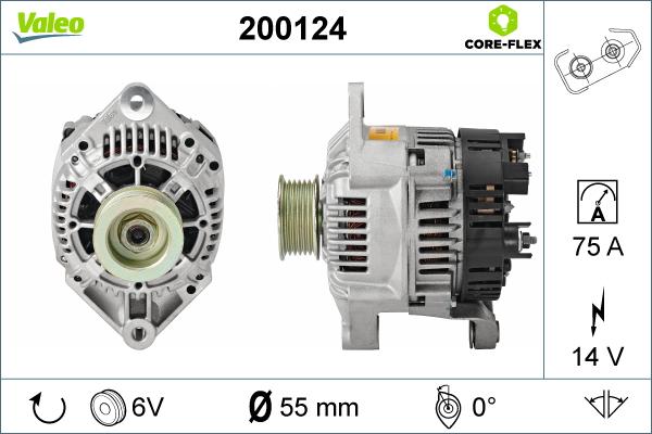 Valeo 200124 - Генератор avtolavka.club