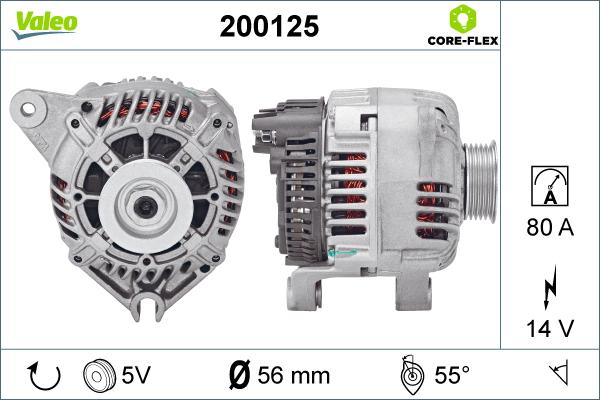 Valeo 200125 - Генератор avtolavka.club