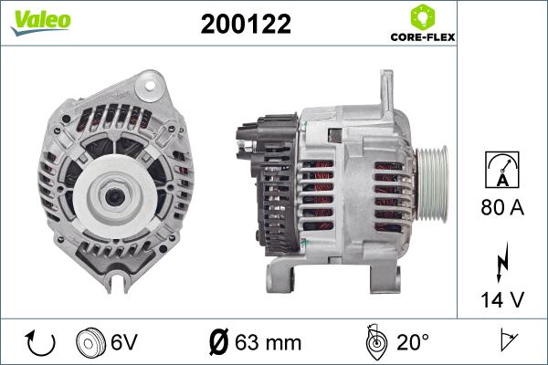 Valeo 200122 - Генератор avtolavka.club