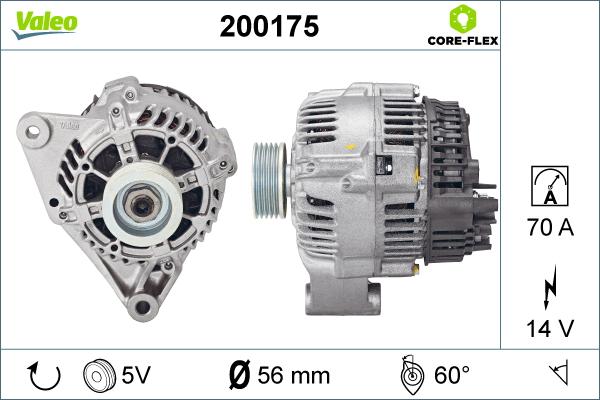 Valeo 200175 - Генератор avtolavka.club