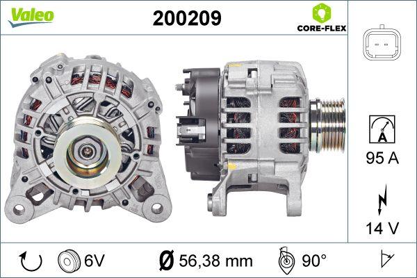 Valeo 200209 - Генератор avtolavka.club