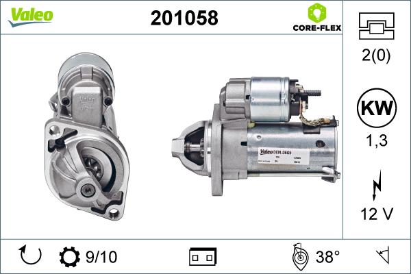 Valeo 201058 - Стартер avtolavka.club