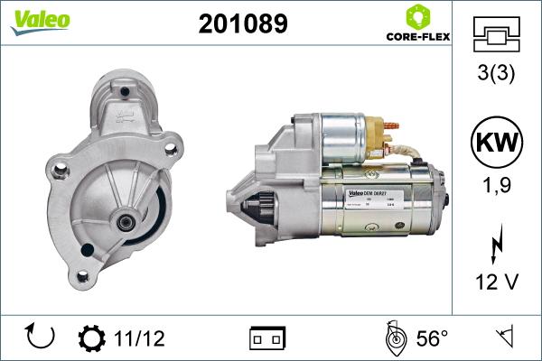 Valeo 201089 - Стартер avtolavka.club