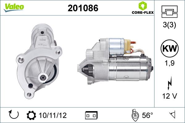 Valeo 201086 - Стартер avtolavka.club