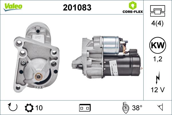 Valeo 201083 - Стартер avtolavka.club