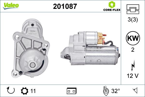 Valeo 201087 - Стартер avtolavka.club