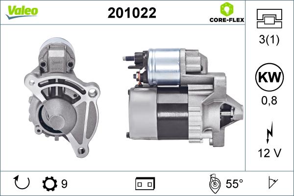 Valeo 201022 - Стартер avtolavka.club