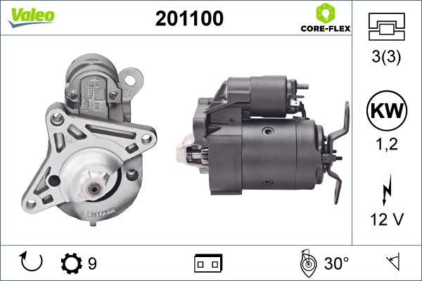 Valeo 201100 - Стартер avtolavka.club