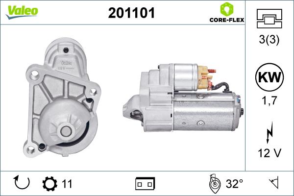 Valeo 201101 - Стартер avtolavka.club