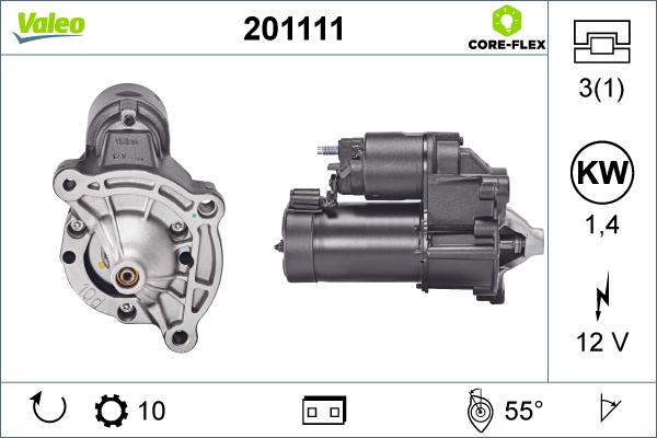 Valeo 201111 - Стартер avtolavka.club