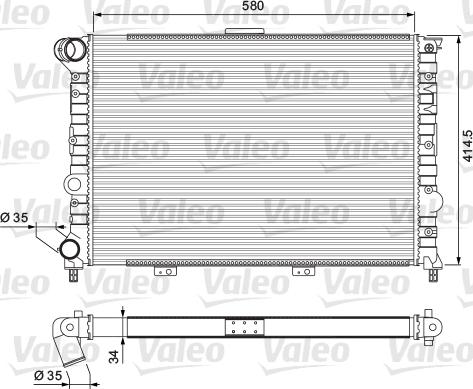 Valeo 232012 - Радіатор, охолодження двигуна avtolavka.club