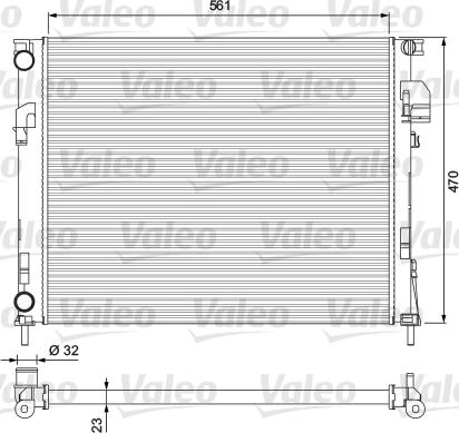 Valeo 232853 - Радіатор, охолодження двигуна avtolavka.club