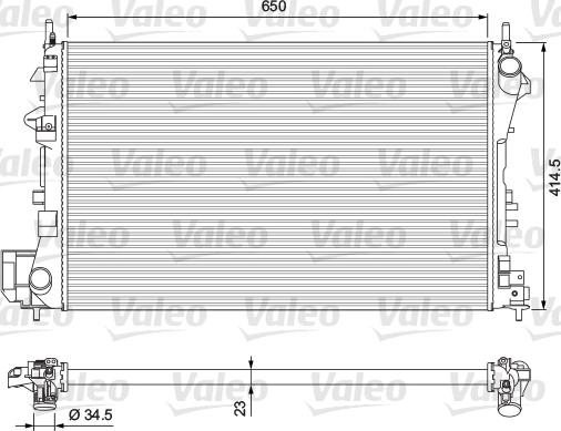 Valeo 232879 - Радіатор, охолодження двигуна avtolavka.club