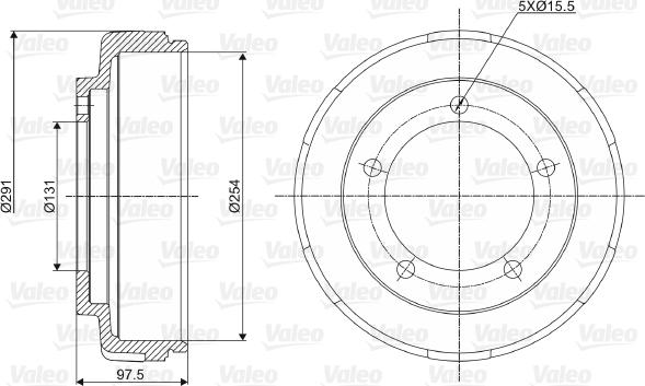 Valeo 237040 - Гальмівний барабан avtolavka.club