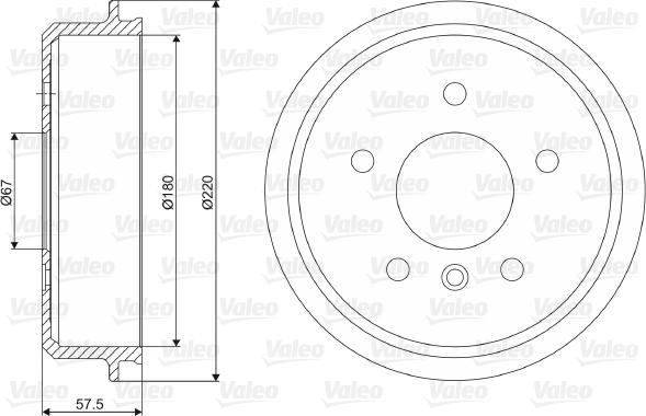 Valeo 237068 - Гальмівний барабан avtolavka.club