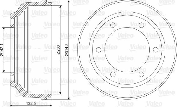 Valeo 237015 - Гальмівний барабан avtolavka.club