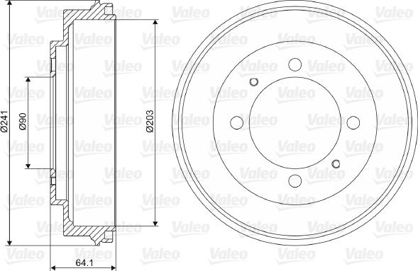 Valeo 237081 - Гальмівний барабан avtolavka.club