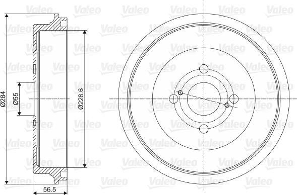 Valeo 237083 - Гальмівний барабан avtolavka.club