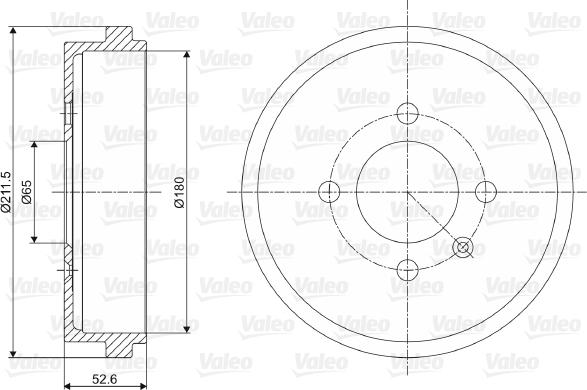 Valeo 237073 - Гальмівний барабан avtolavka.club