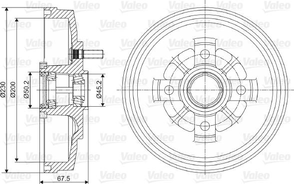 Valeo 237077 - Гальмівний барабан avtolavka.club