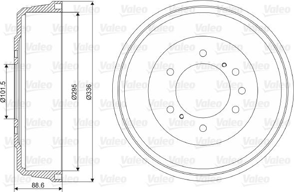 Valeo 237108 - Гальмівний барабан avtolavka.club