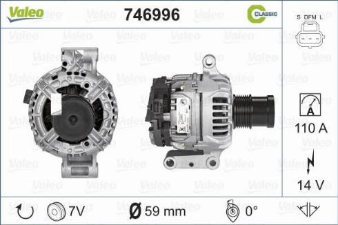 Valeo 746996 - Генератор avtolavka.club