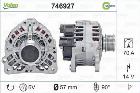 Valeo 746927 - Генератор avtolavka.club