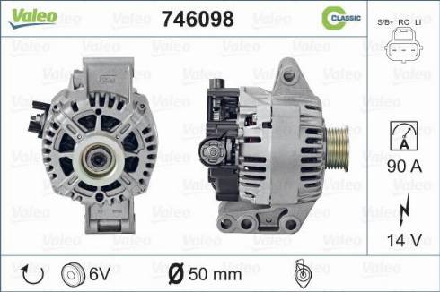 Valeo 746098 - Генератор avtolavka.club