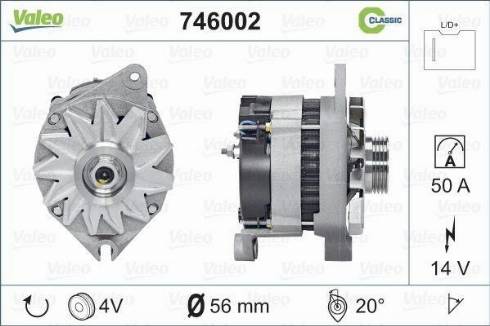 Valeo 746002 - Генератор avtolavka.club