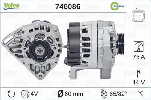 Valeo 746086 - Генератор avtolavka.club