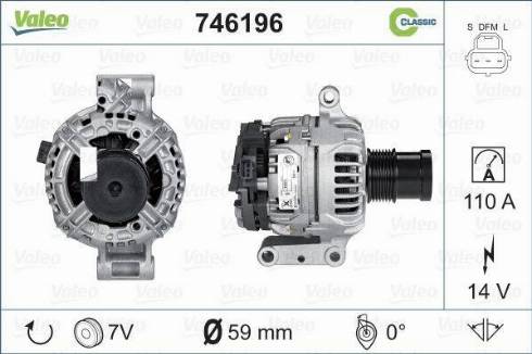 Valeo 746196 - Генератор avtolavka.club